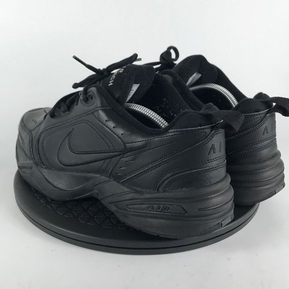 Nike Air Monarch IV Triple Black Comfort Walking Shoes 415445-001 Mens Size 11.5 - Picture 7 of 12
